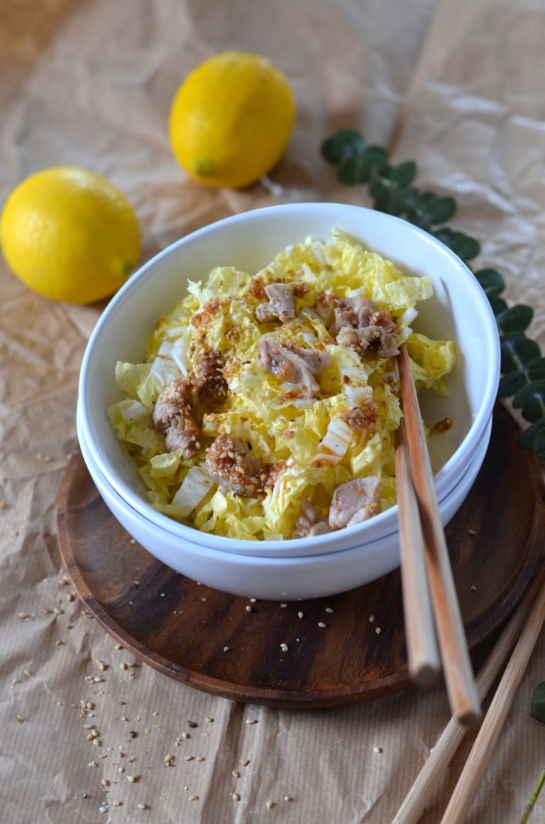 Salade de chou chinois au poulet et sésame
