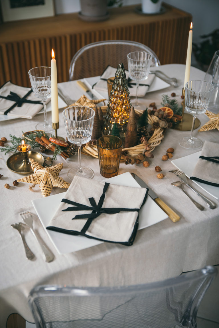 Table de Noël déco nature
