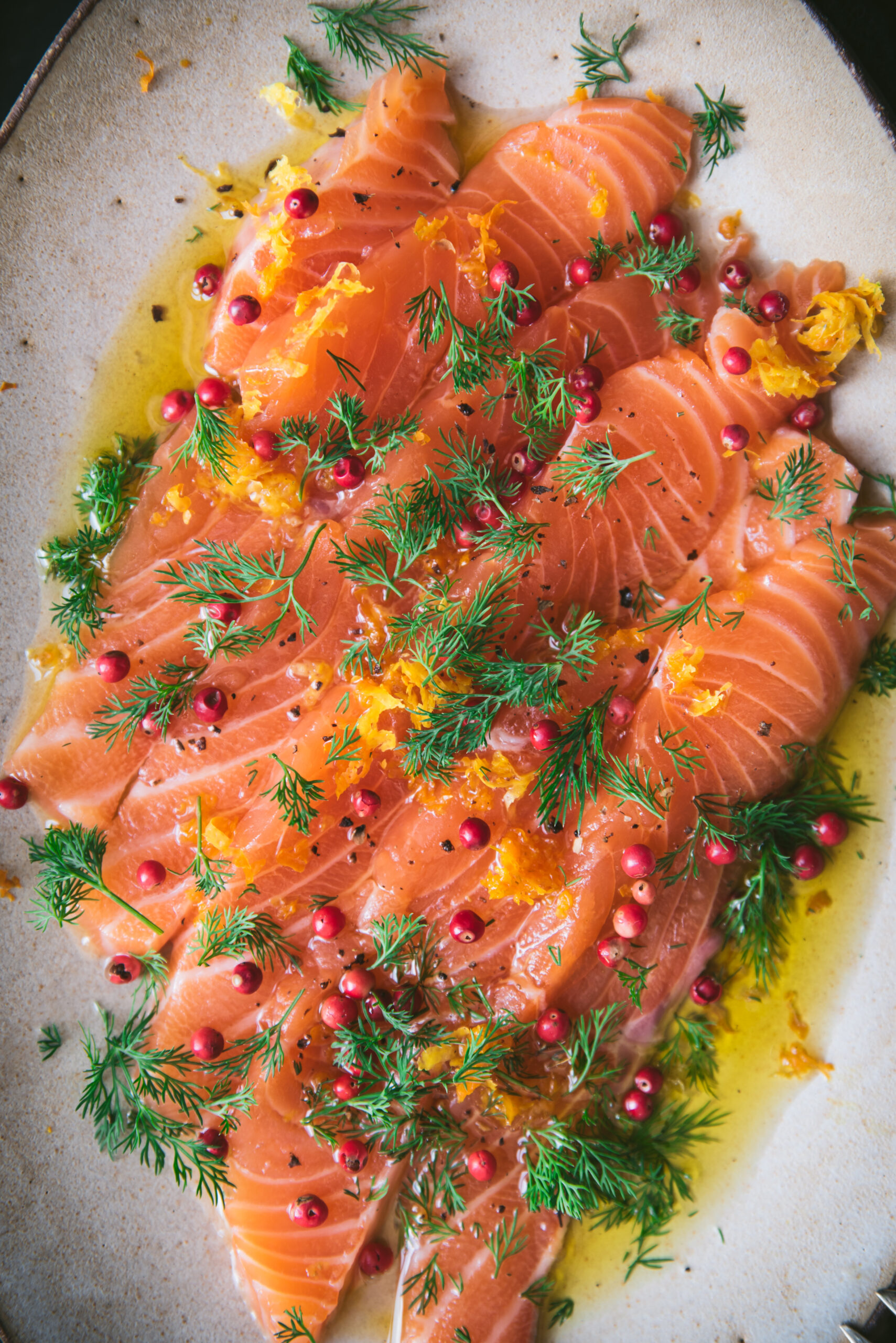 recette Saumon cru mariné citron aneth