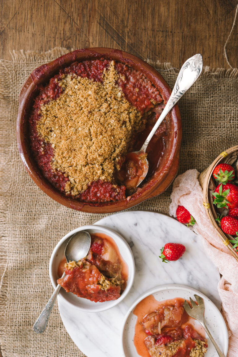 recette crumble fraise rhubarbe